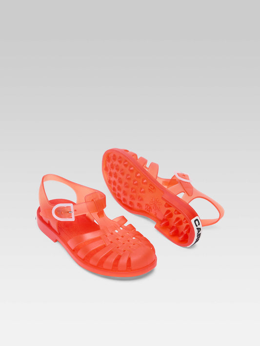 Little Meduse - Orange plastic sandals  - Image number 4