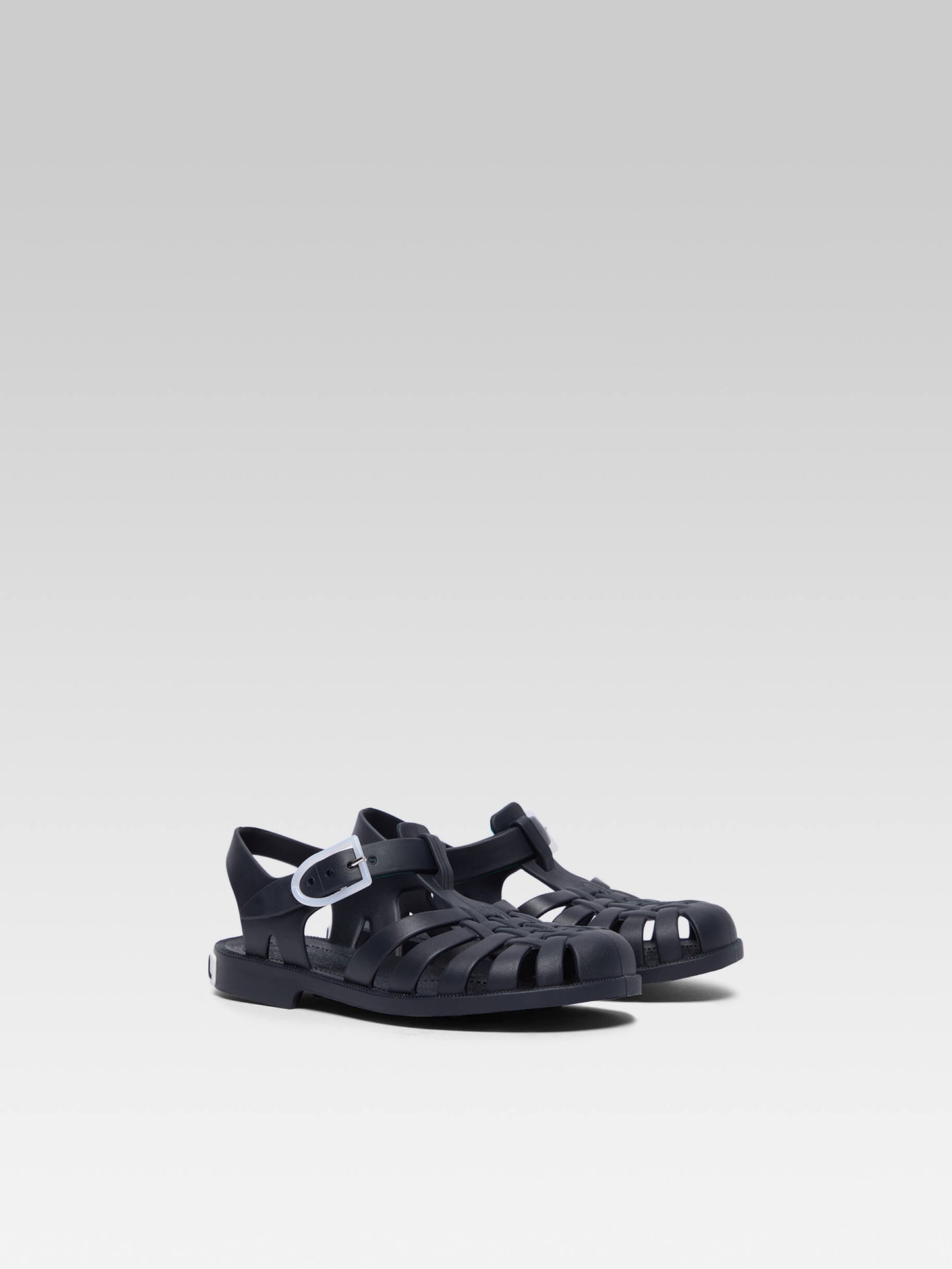 Little Meduse - Navy blue plastic sandals 