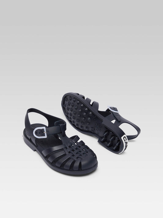 Little Meduse - Navy blue plastic sandals  - Image number 5