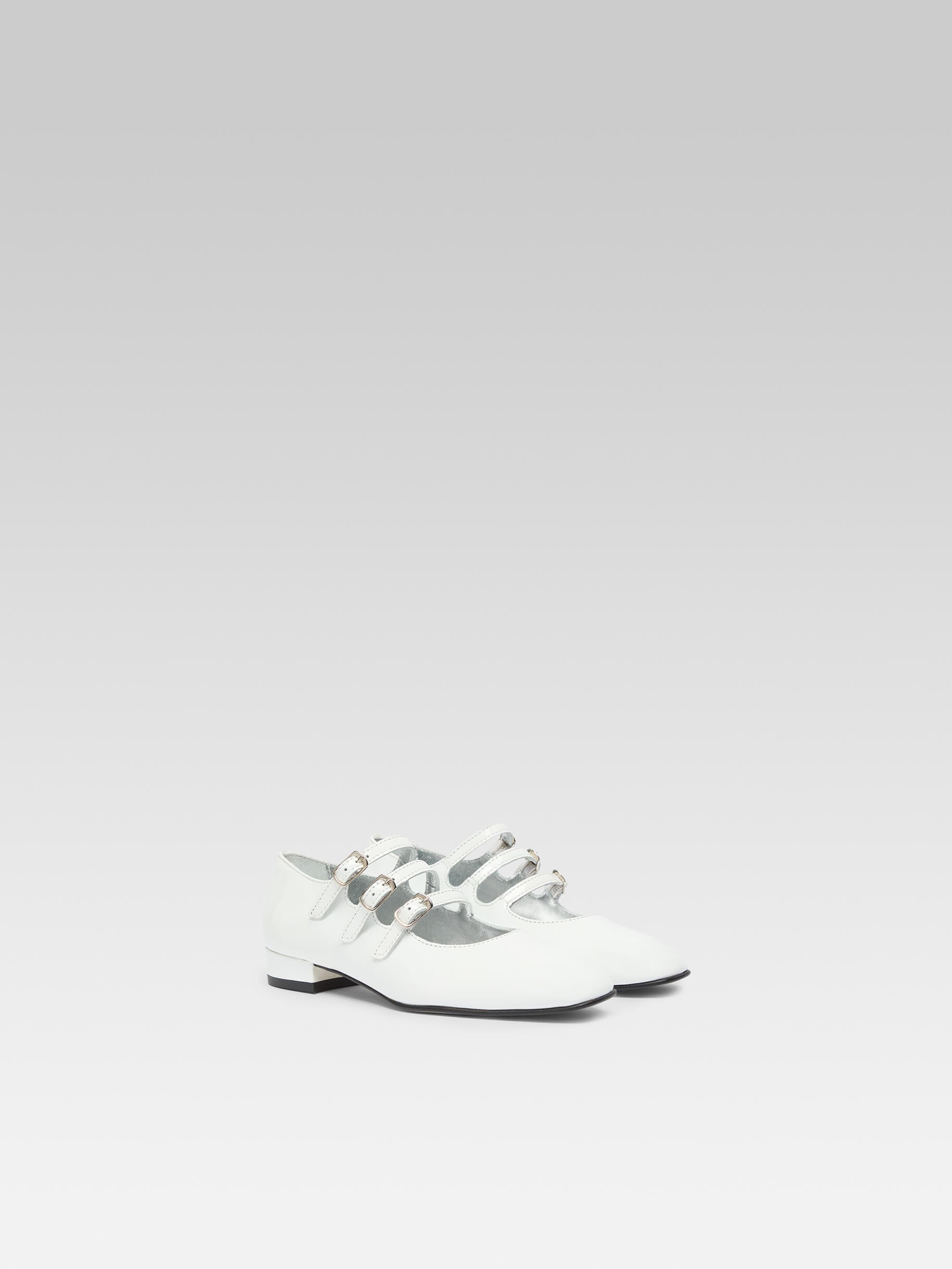 Petite Kina - Babies cuir verni blanc - Image numéro 5