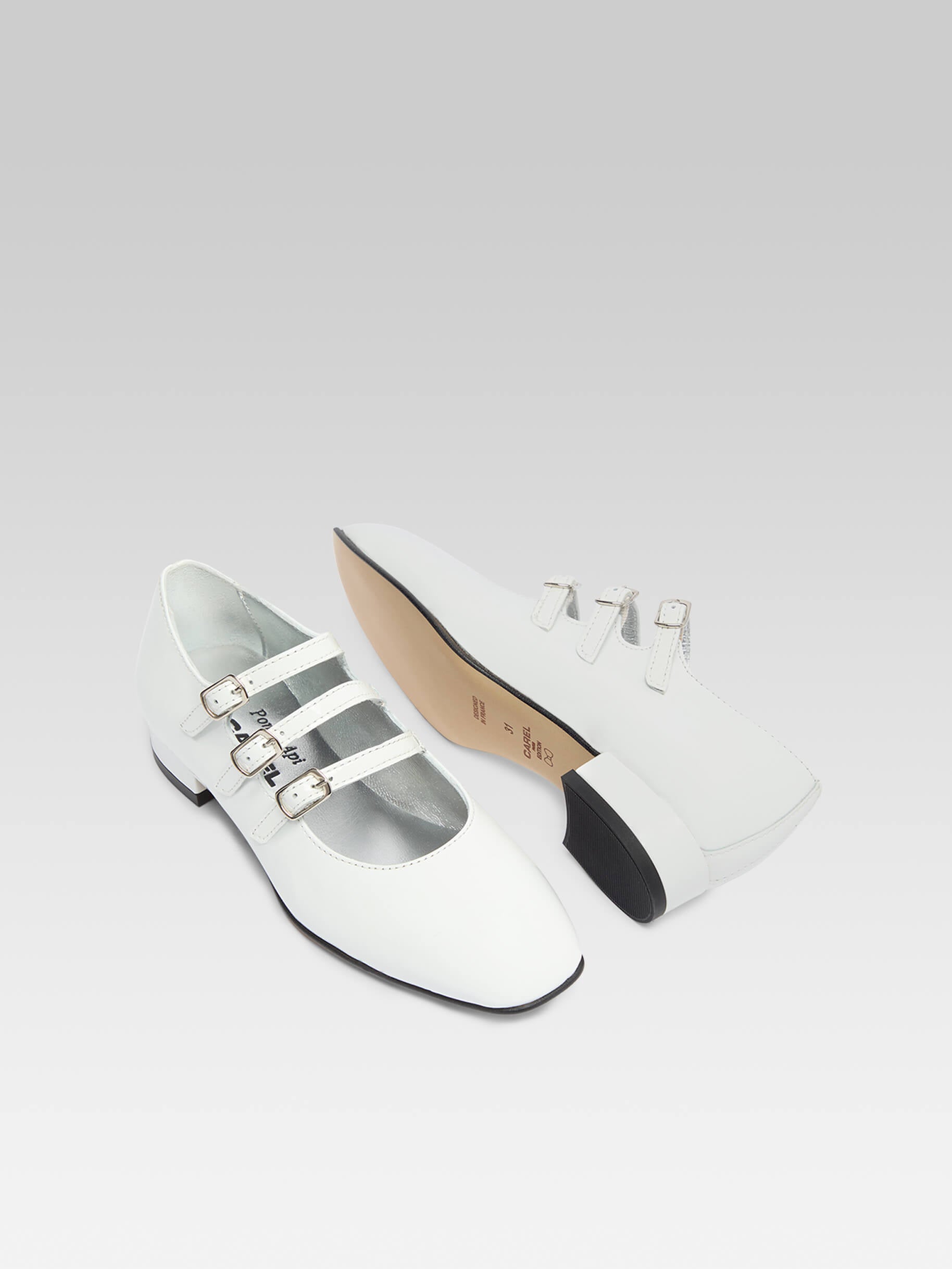 Petite Kina - Babies cuir verni blanc - Image numéro 3