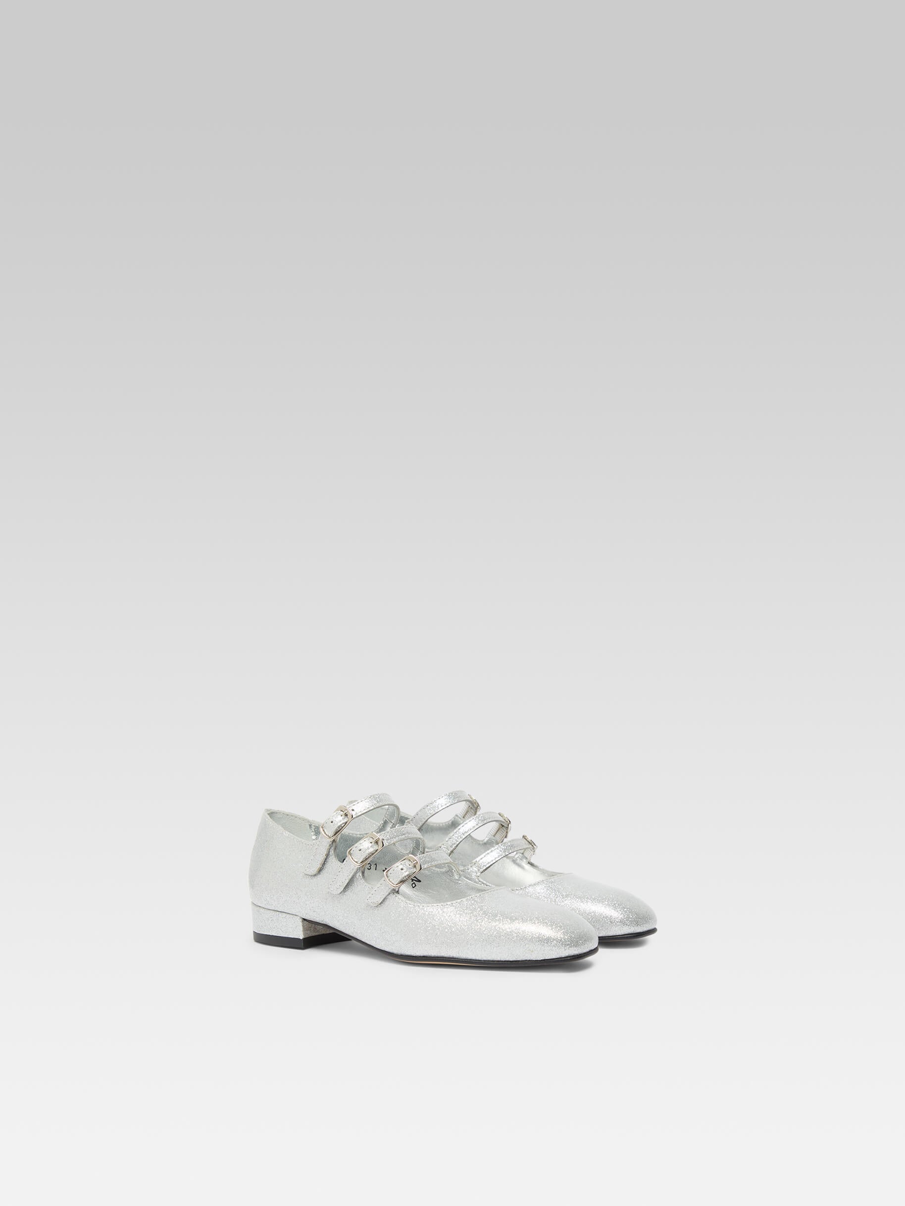 Little Kina - Silver laminated leather Mary Janes - Image number 5