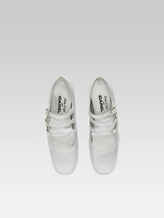 Little Kina - Silver laminated leather Mary Janes - Image number 2