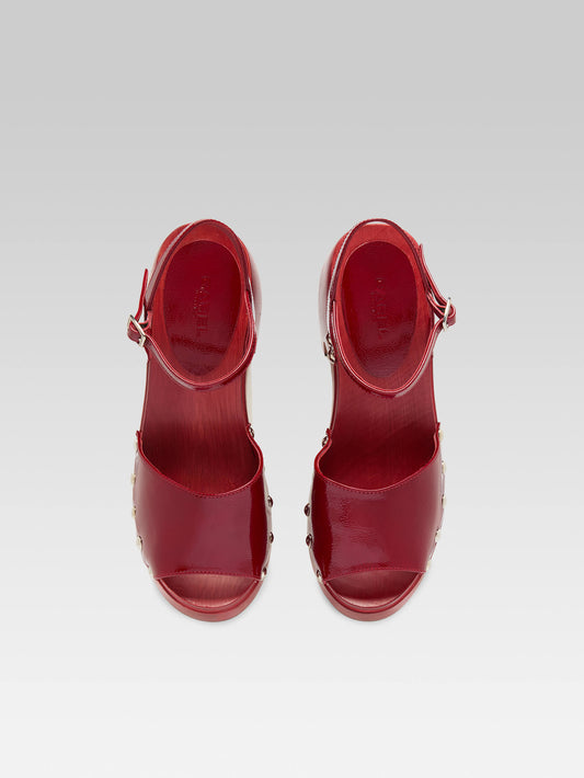 Laly - Red patent leather clog - Image number 3