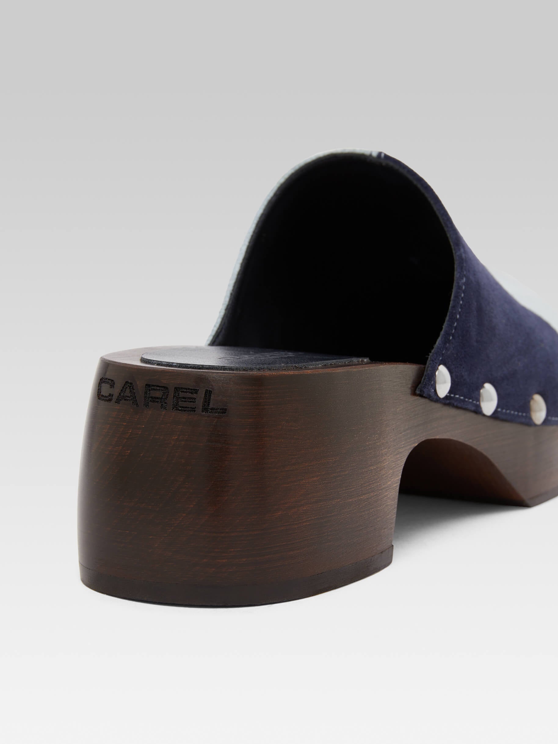Ivy - Blue two-tone suede leather clog - Image number 7