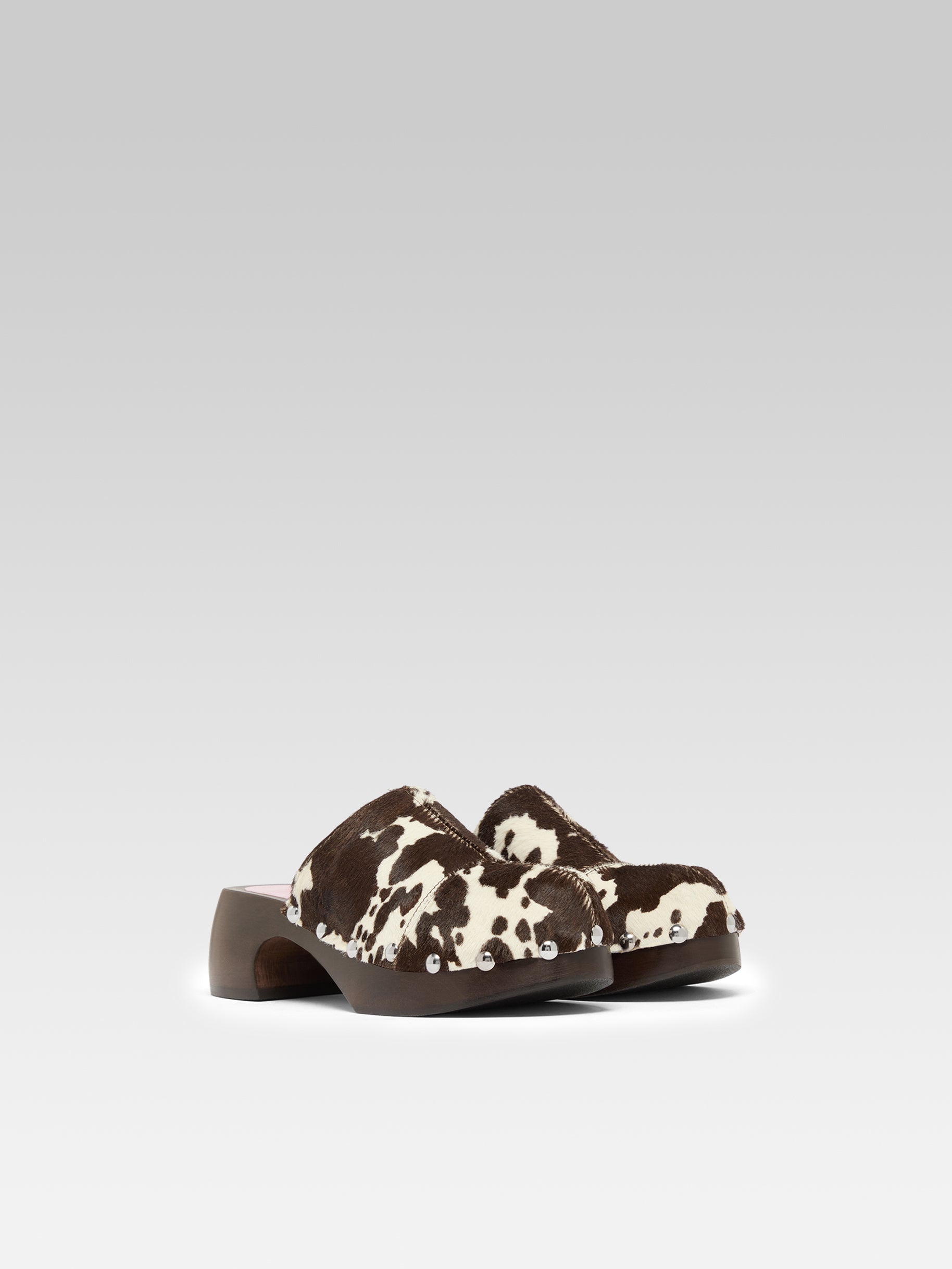 Ivy - Sabot cuir pony imprimé vache - Image numéro 5
