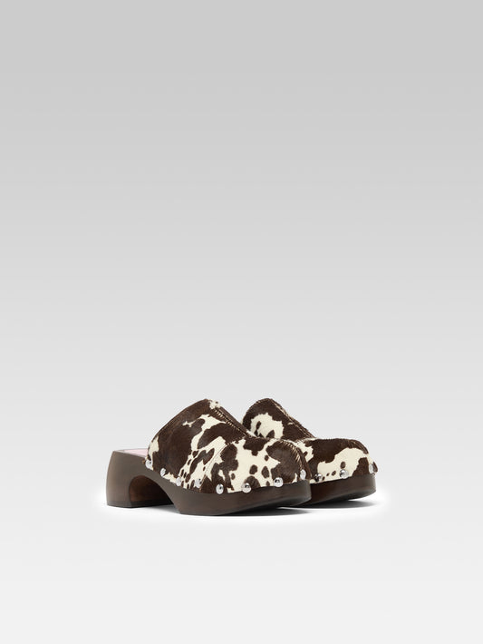 Ivy - Cow print pony leather clog - Image number 5