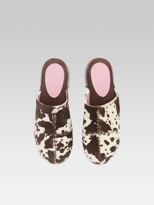 Ivy - Cow print pony leather clog - Image number 4
