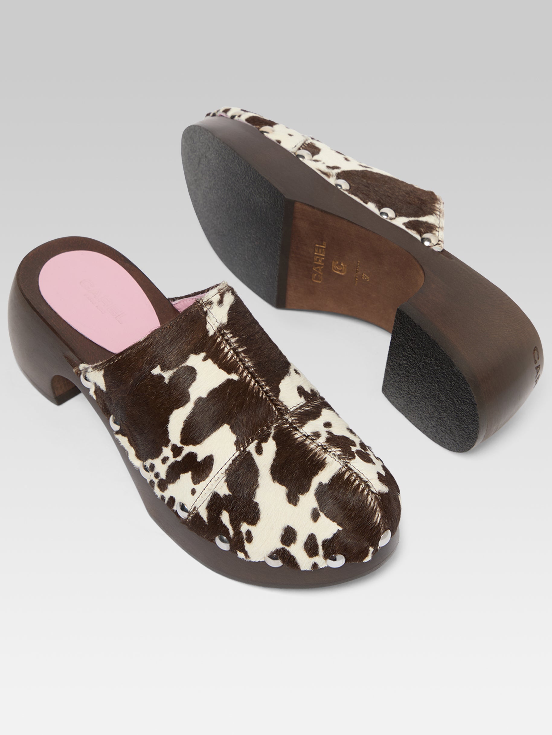 Ivy - Sabot cuir pony imprimé vache - Image numéro 6