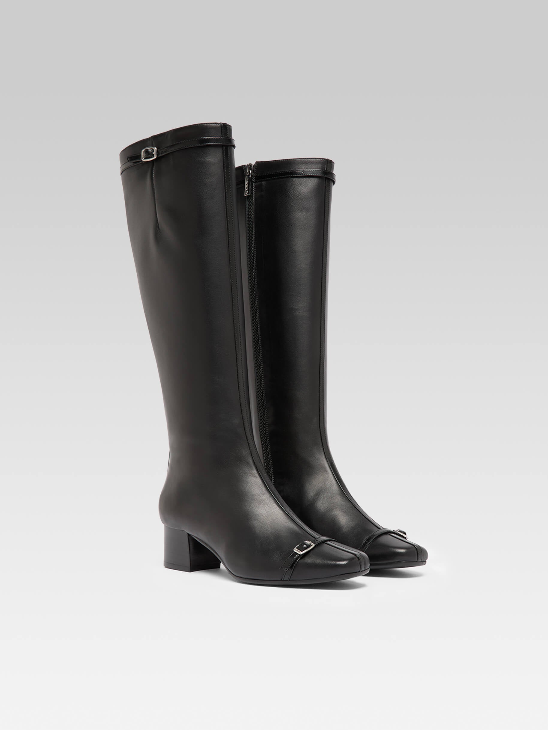 Starter - Bottes cuir noir à brides - Image numéro 2