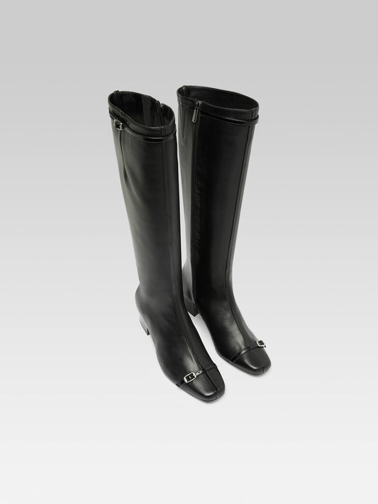 Starter - Black leather boots with straps - Image number 4
