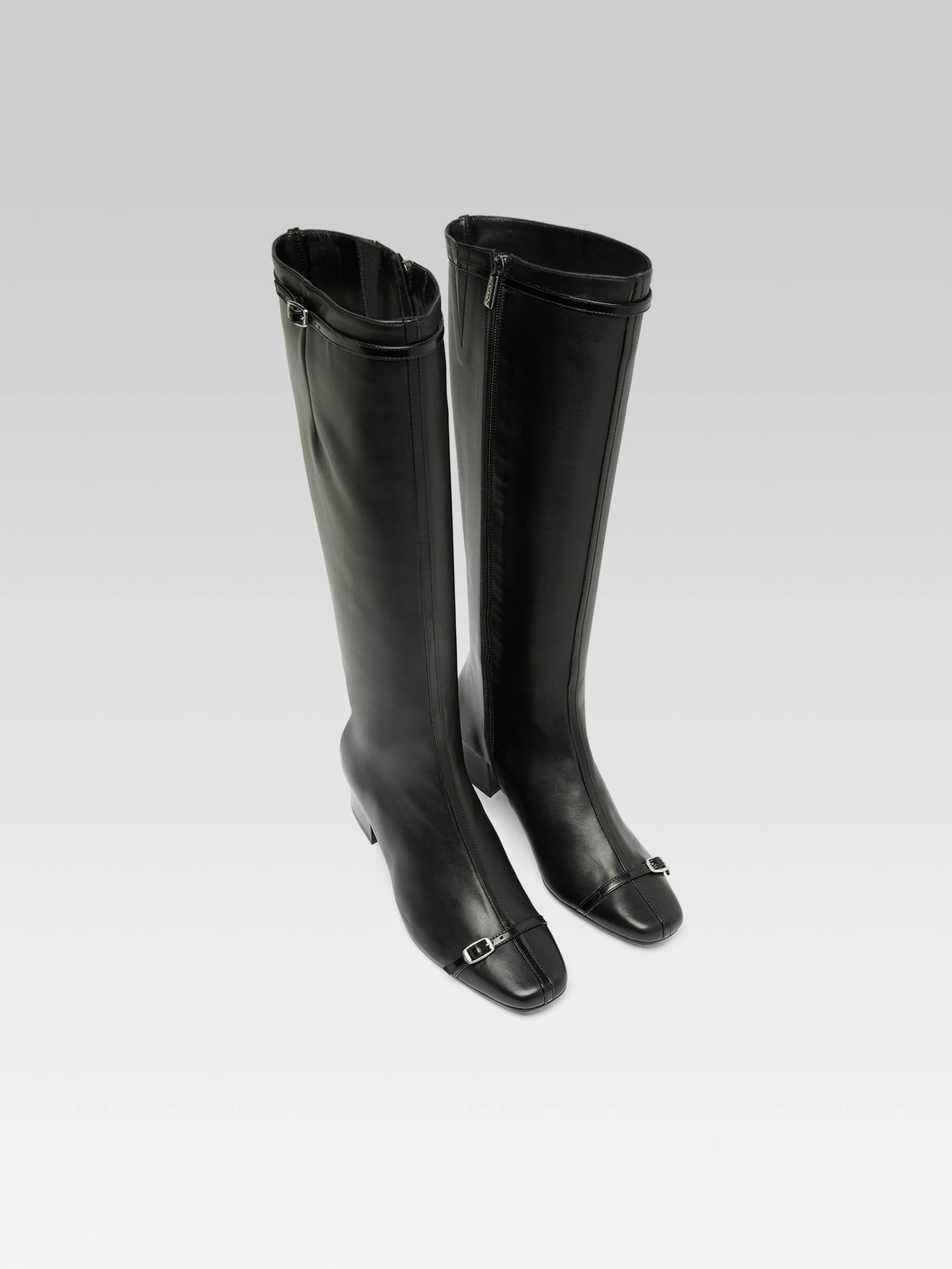 Starter - Bottes cuir noir à brides - Image numéro 4