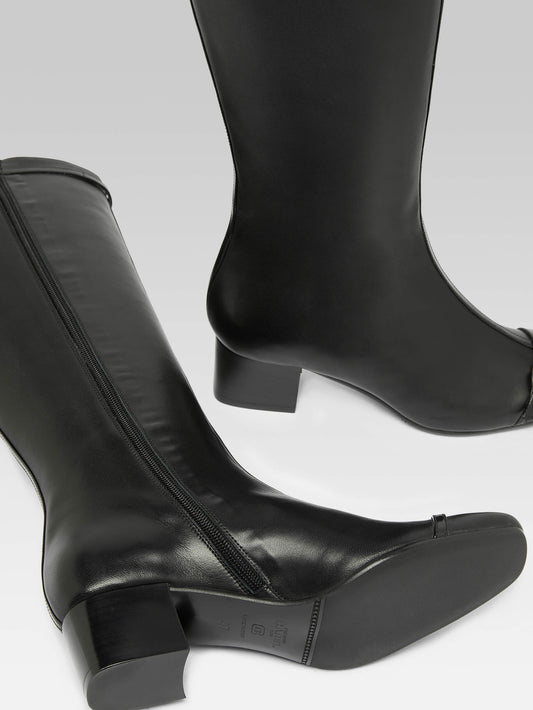 Starter - Black leather boots with straps - Image number 5