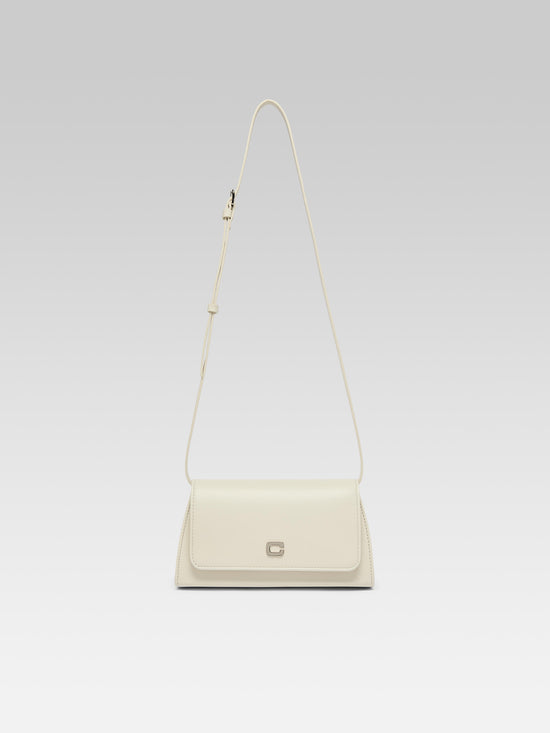 carel Elysee - Sac épaule cuir ivoire