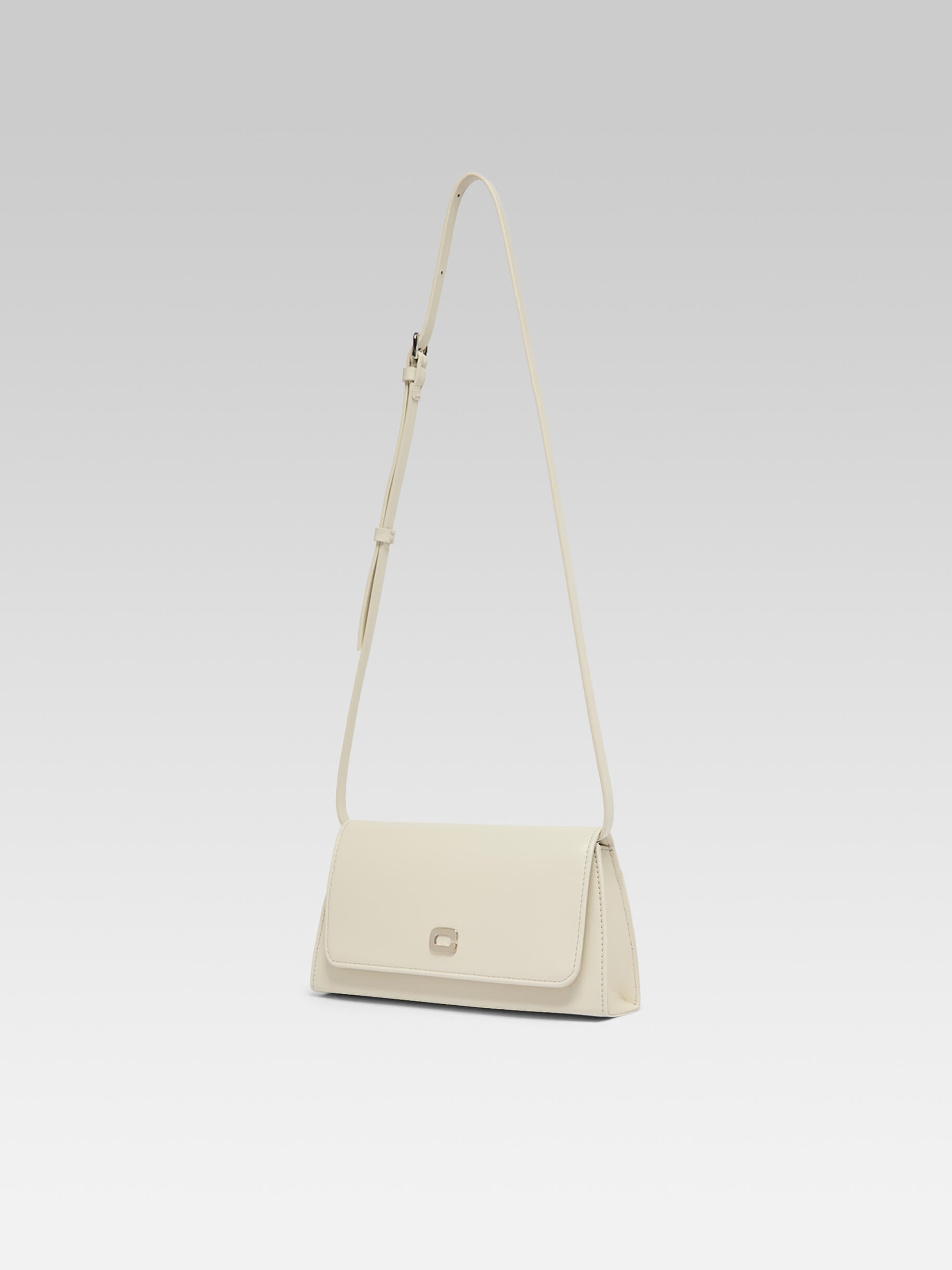 Elysee - Ivory leather shoulder bag - Image number 3