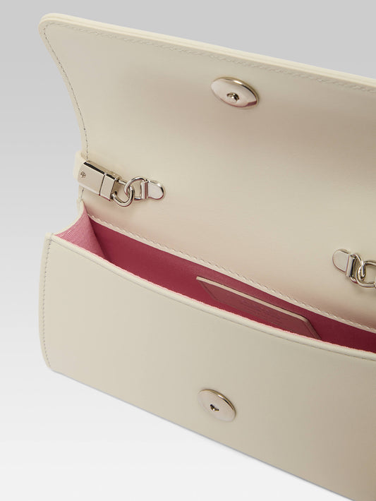 Elysee - Ivory leather shoulder bag - Image number 4