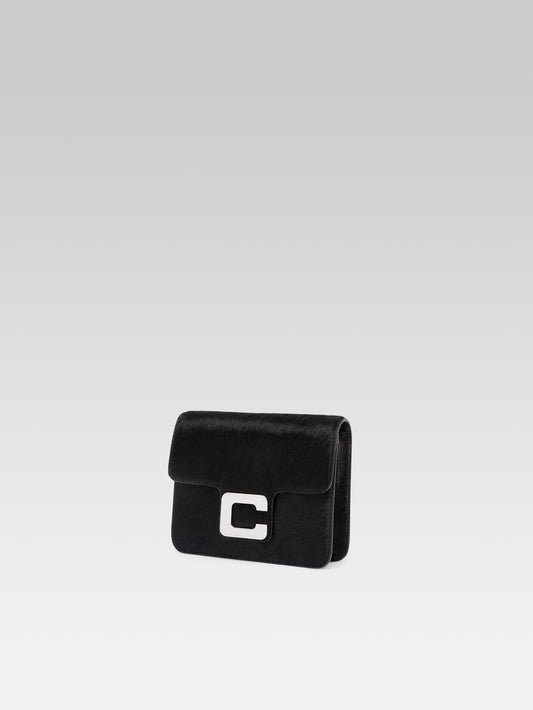 Mini Sorbonne - Sac cuir pony noir - Image numéro 4