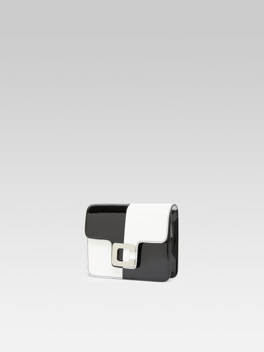 Mini Sorbonne - Black and white checkered patent leather bag - Image number 4