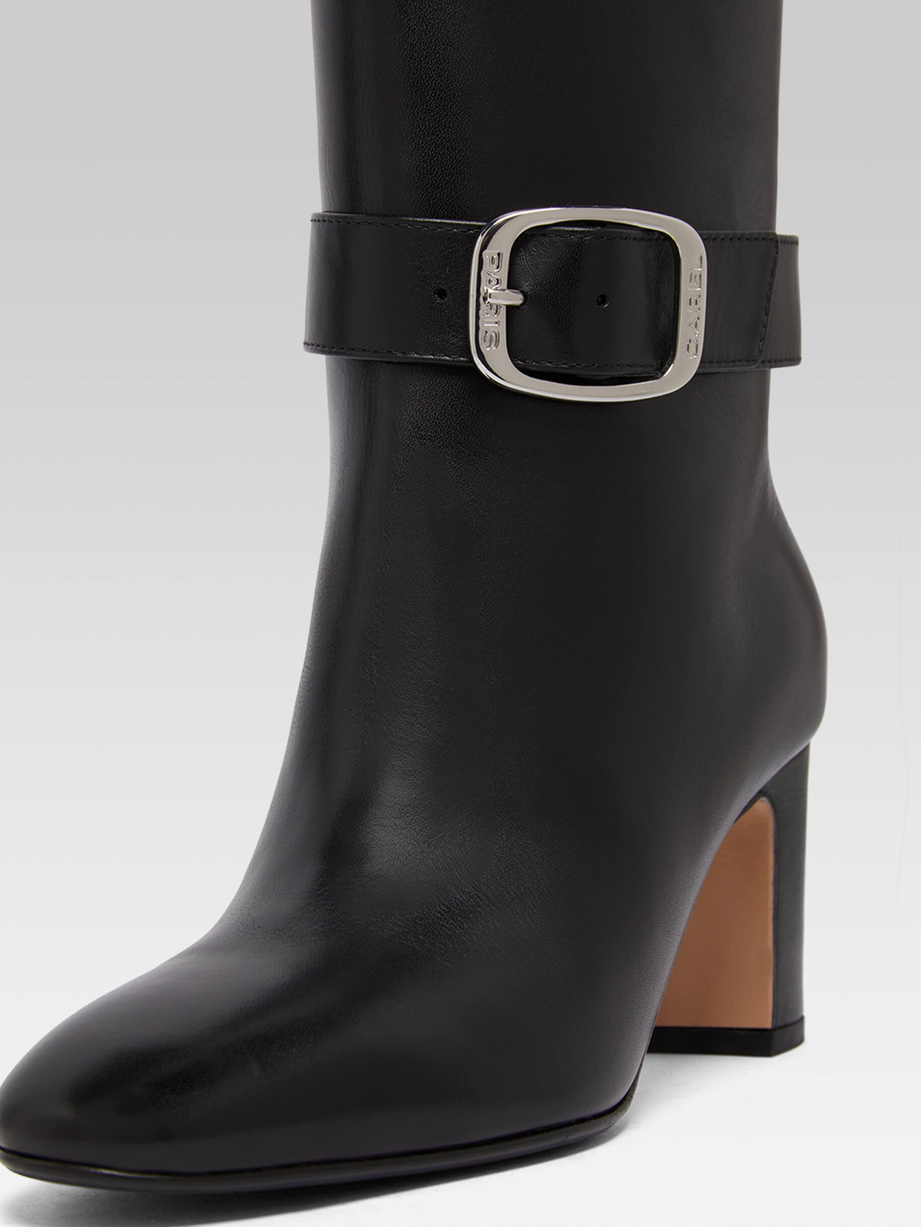 Thalia - Black leather buckle boots - Image number 7