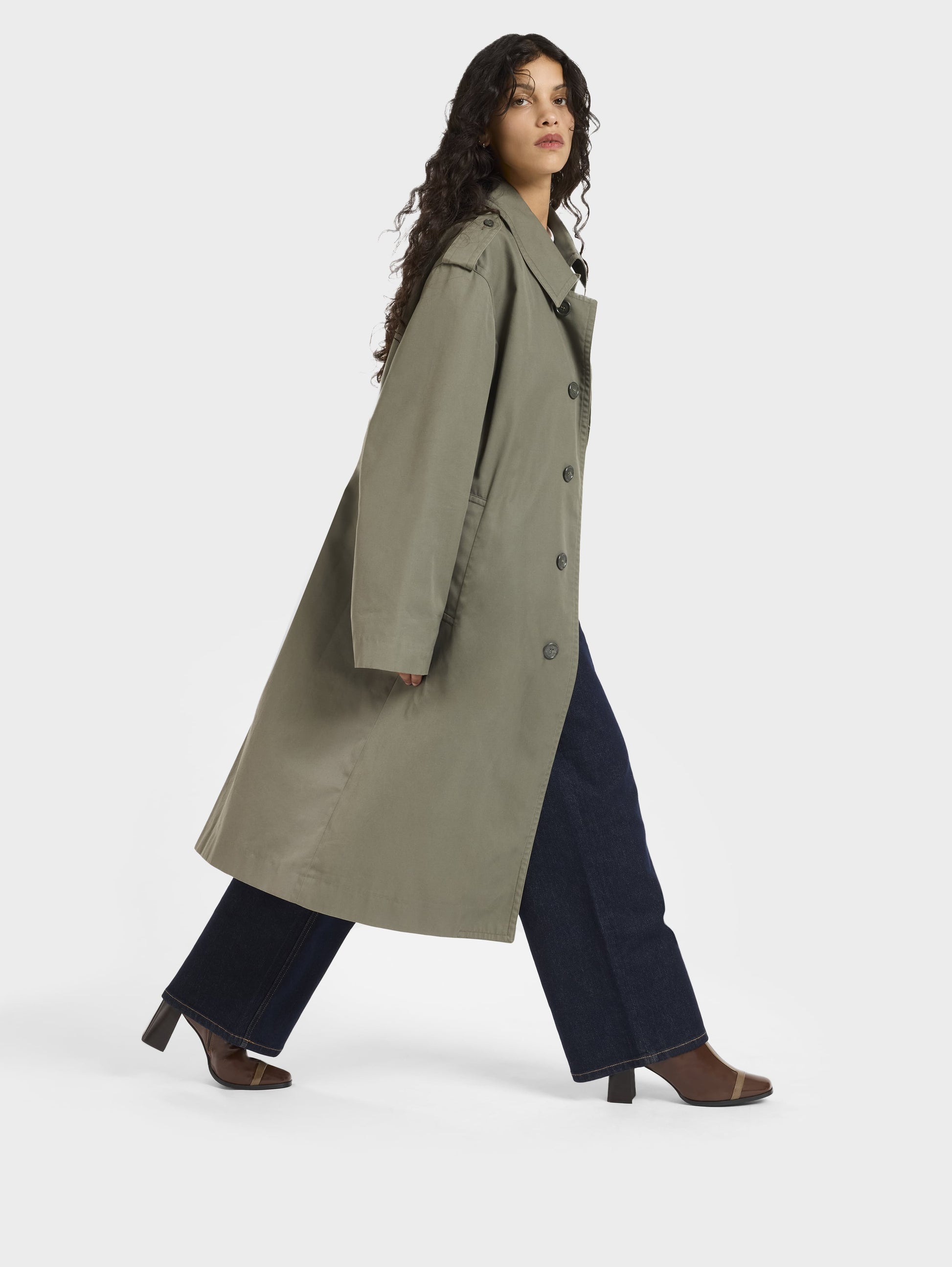 Catherine - Bottines cuir verni naplack marron et beige - Image numéro 3