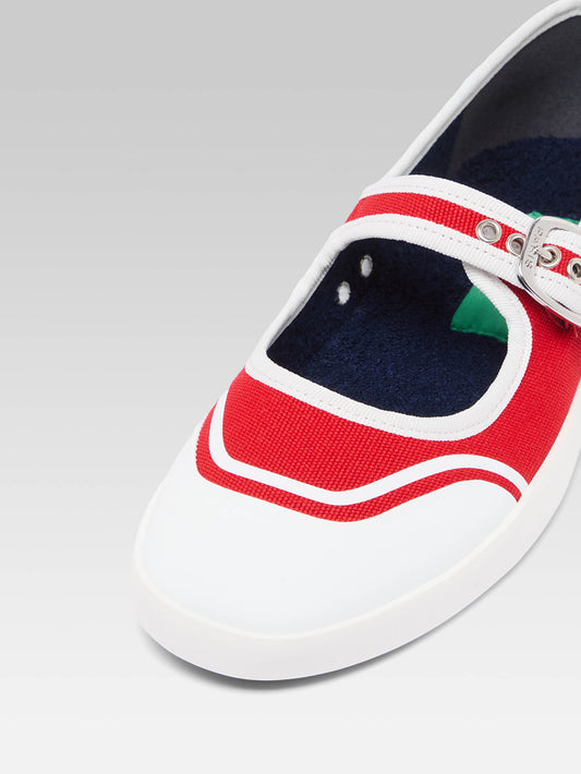 Costa - Tennis à brides toile rouge recyclée - Image numéro 2