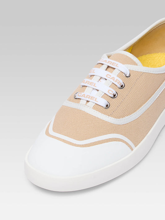 Sol - Tennis à lacets toile beige recyclée - Image numéro 2