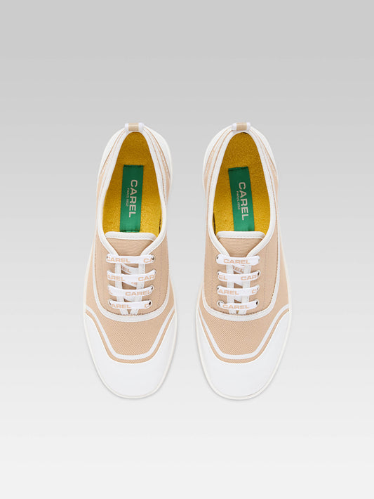 Sol - Tennis à lacets toile beige recyclée - Image numéro 5