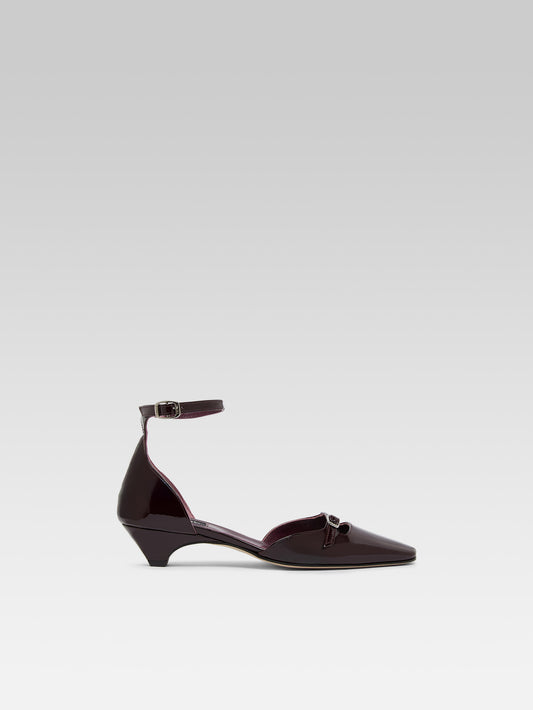 Emma - Brown patent leather ballet flats - Image number 1