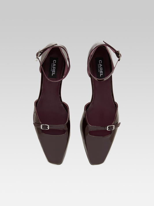 Emma - Ballerines cuir verni marron - Image numéro 6