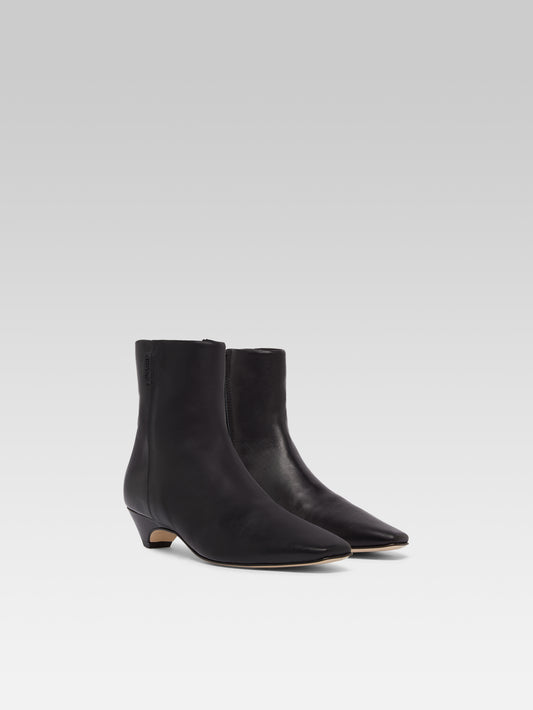 Monica - Bottines cuir noir - Image numéro 2