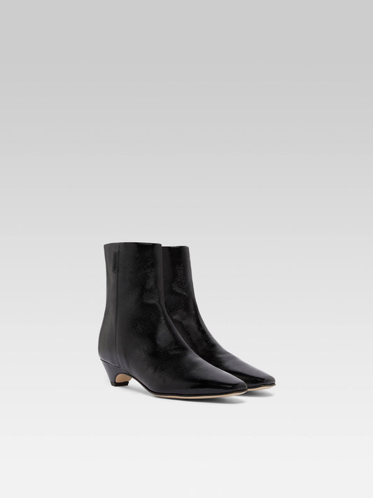 Monica - Bottines cuir verni naplack noir - Image numéro 2