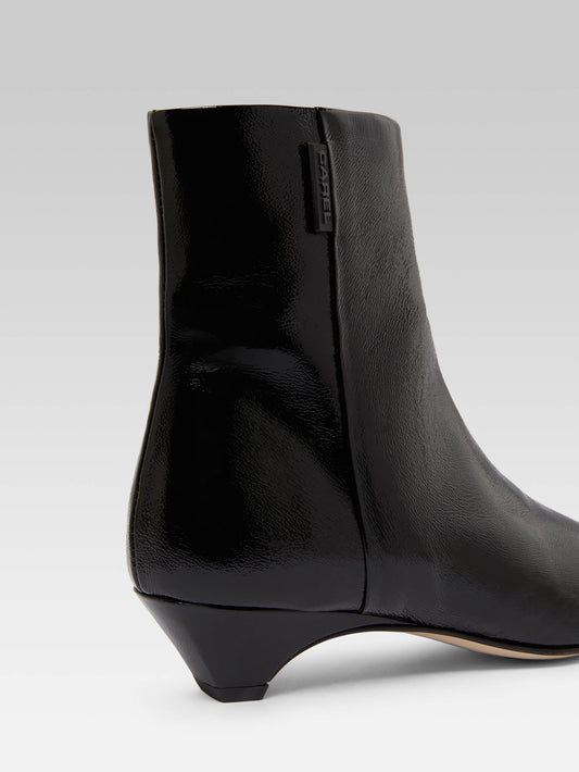 Monica - Bottines cuir verni naplack noir - Image numéro 4