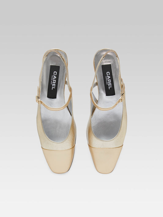 Oceano - Slingback cuir laminé multi platine - Image numéro 5