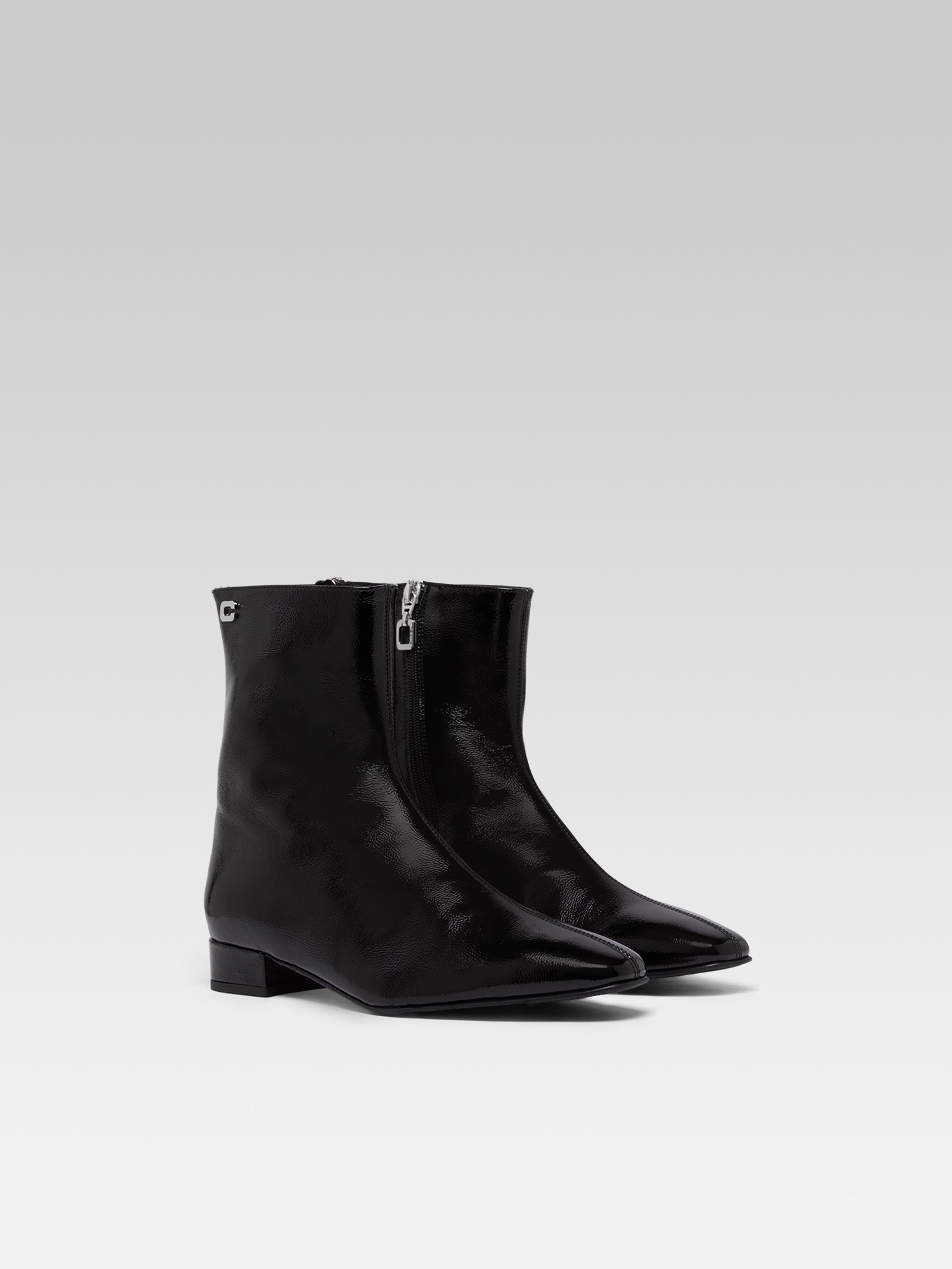 Aiglon - Black naplack leather ankle boots - Image number 2