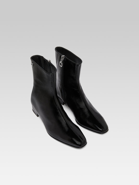 Aiglon - Bottines cuir naplack noir - Image numéro 5