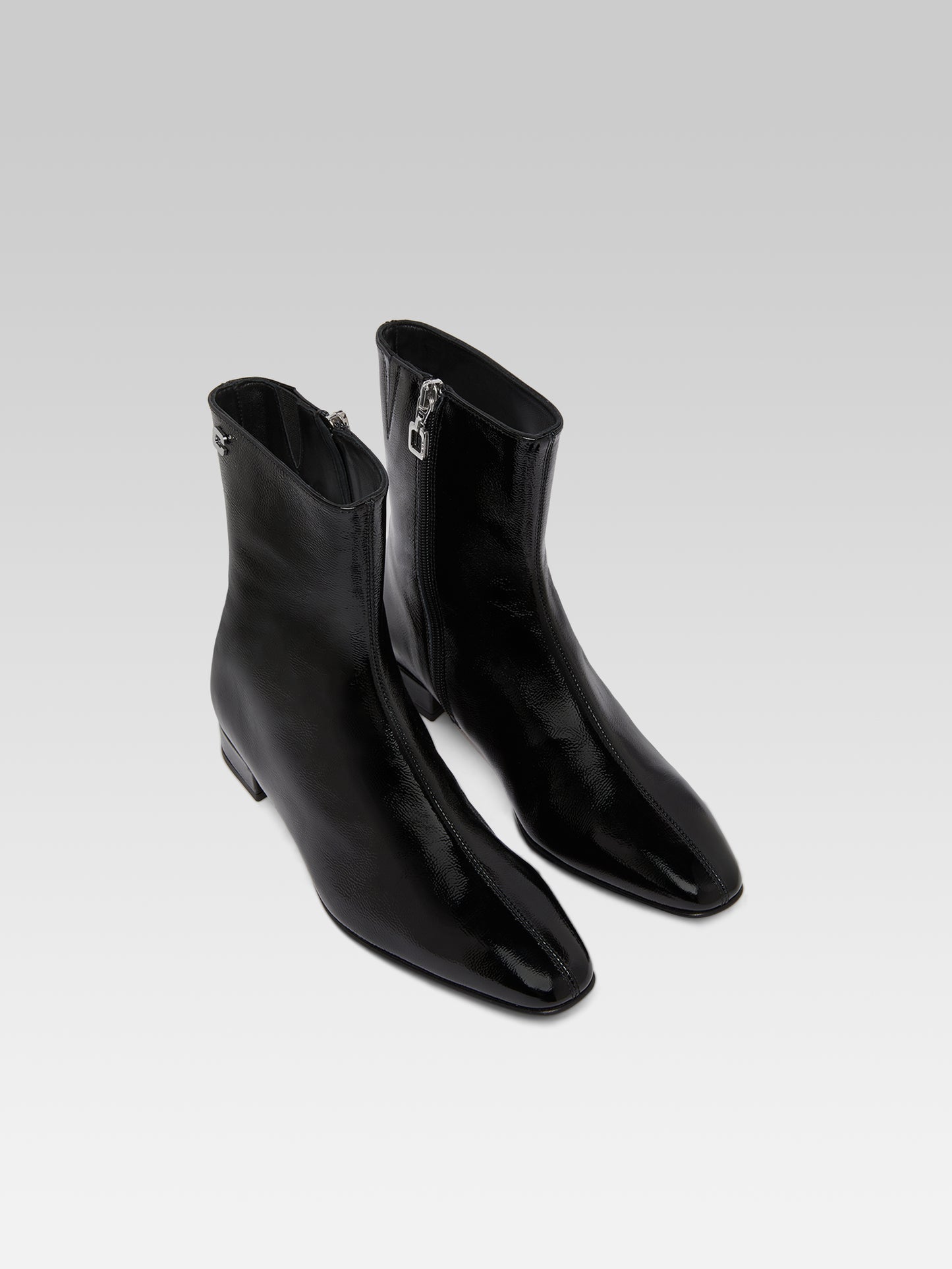 Aiglon - Black naplack leather ankle boots