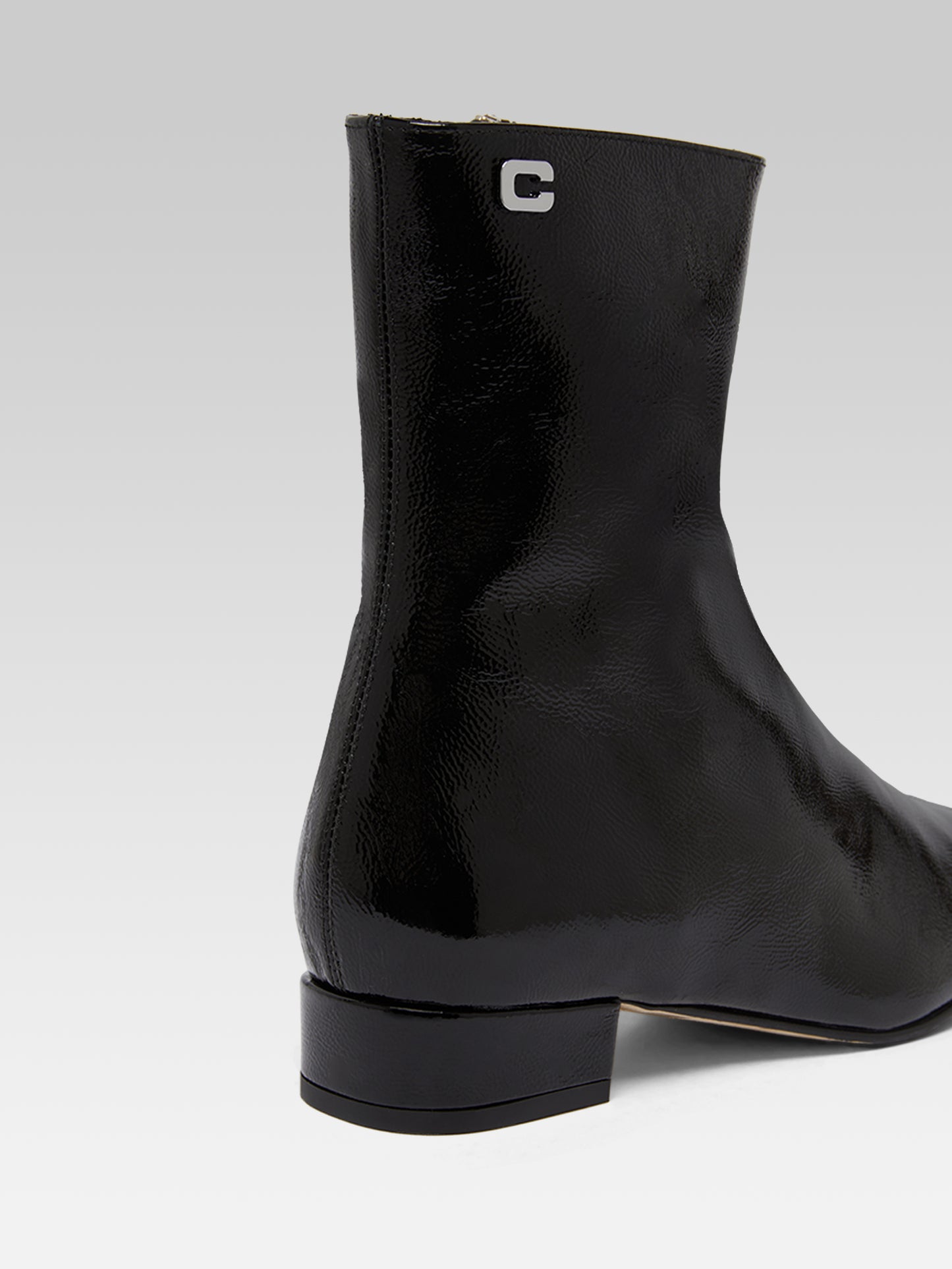 Aiglon - Black naplack leather ankle boots