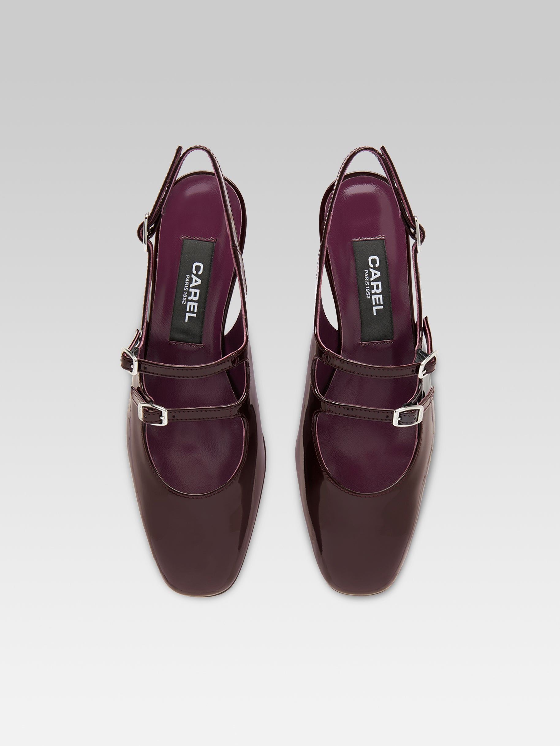 Peche - Babies slingback cuir verni marron - Image numéro 3