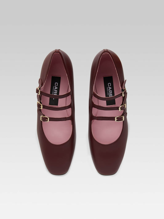Ariana - Burgundy leather Mary Janes - Image number 4
