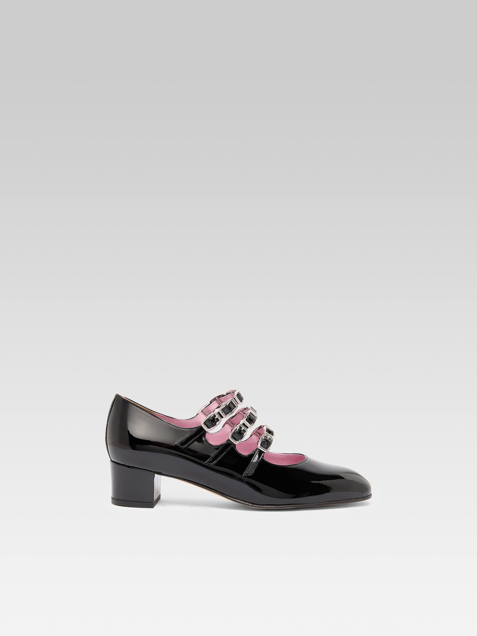 【新品】CAREL KINA メリージェーン ブラック 36 23cm Kina - Black smooth leather Mary Janes pumps | Carel Paris