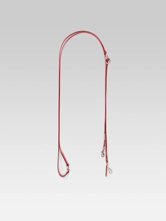 carel Milou - Laisse pour chien en cuir verni rouge