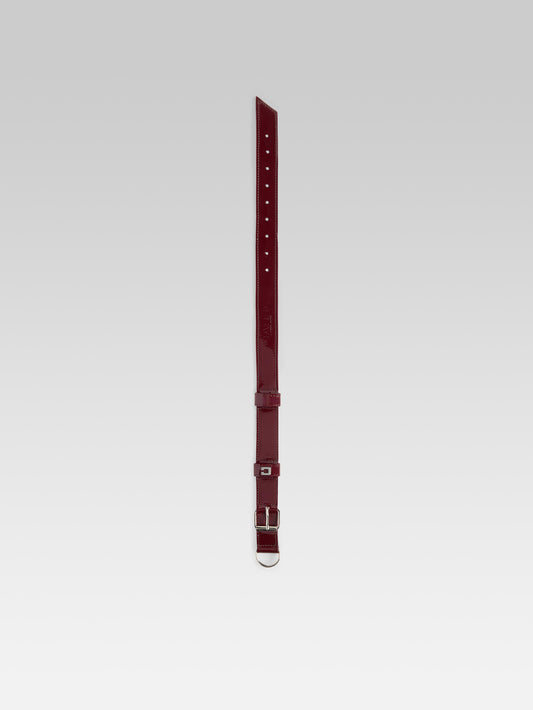 Rex - Burgundy patent leather dog collar - Image number 4