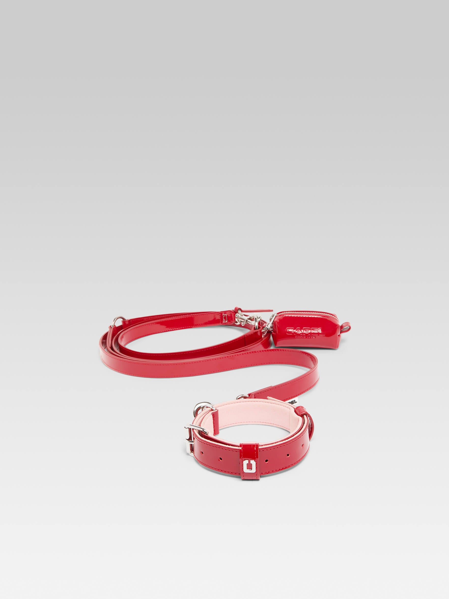 Rex - Collier pour chien en cuir verni rouge - Image numéro 4