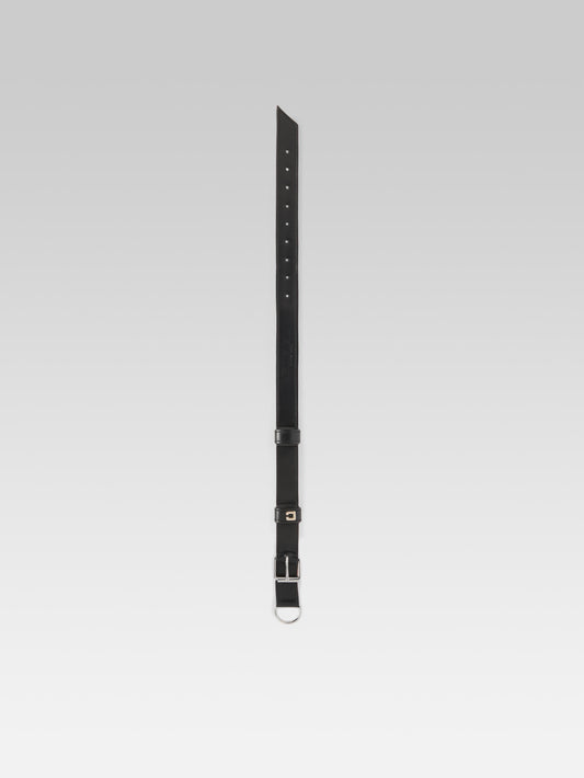 Rex - Black leather dog collar - Image number 4