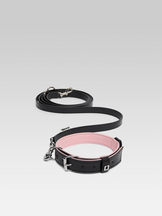 Rex - Black leather dog collar - Image number 3