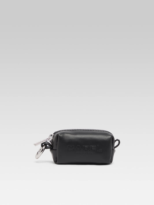 Rintintin - Black leather dog bag dispenser