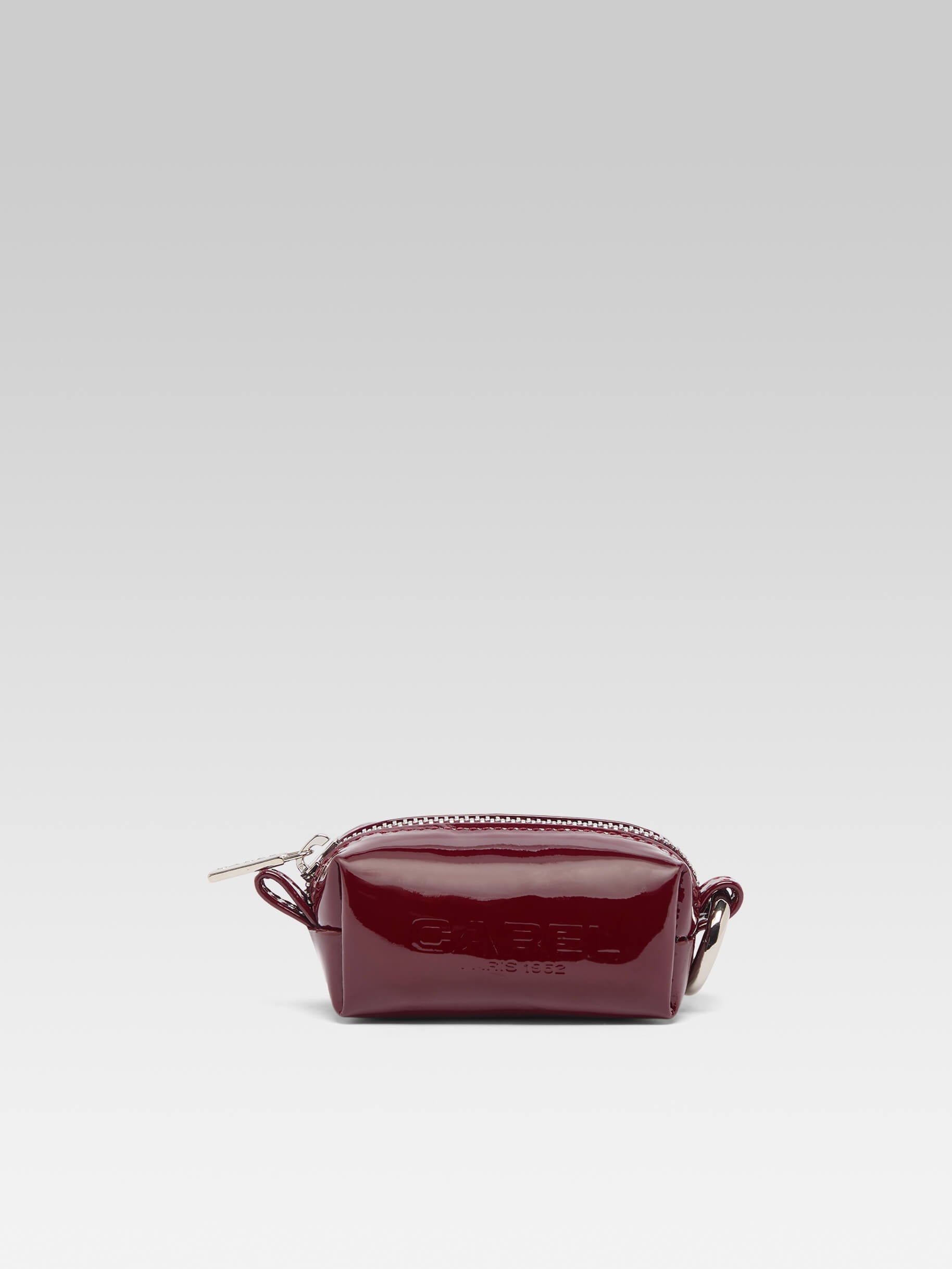 Rintintin - Burgundy patent leather dog bag dispenser