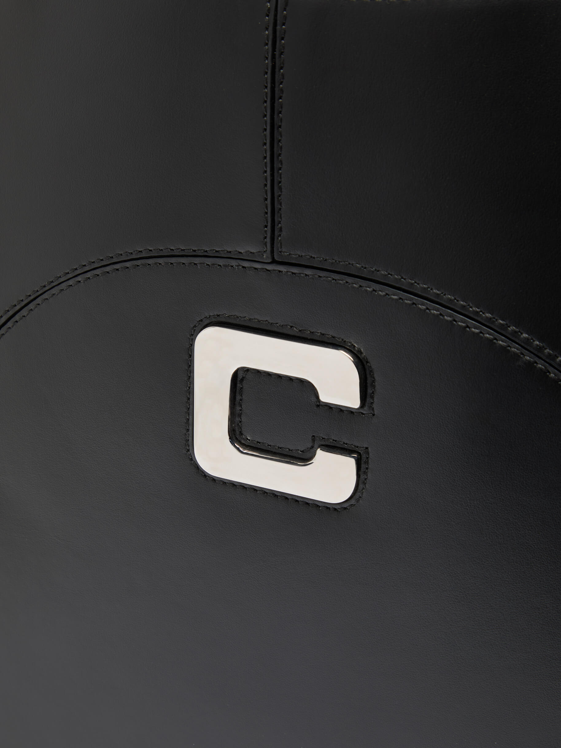 Clemenceau - Sac cabas cuir noir - Image numéro 5