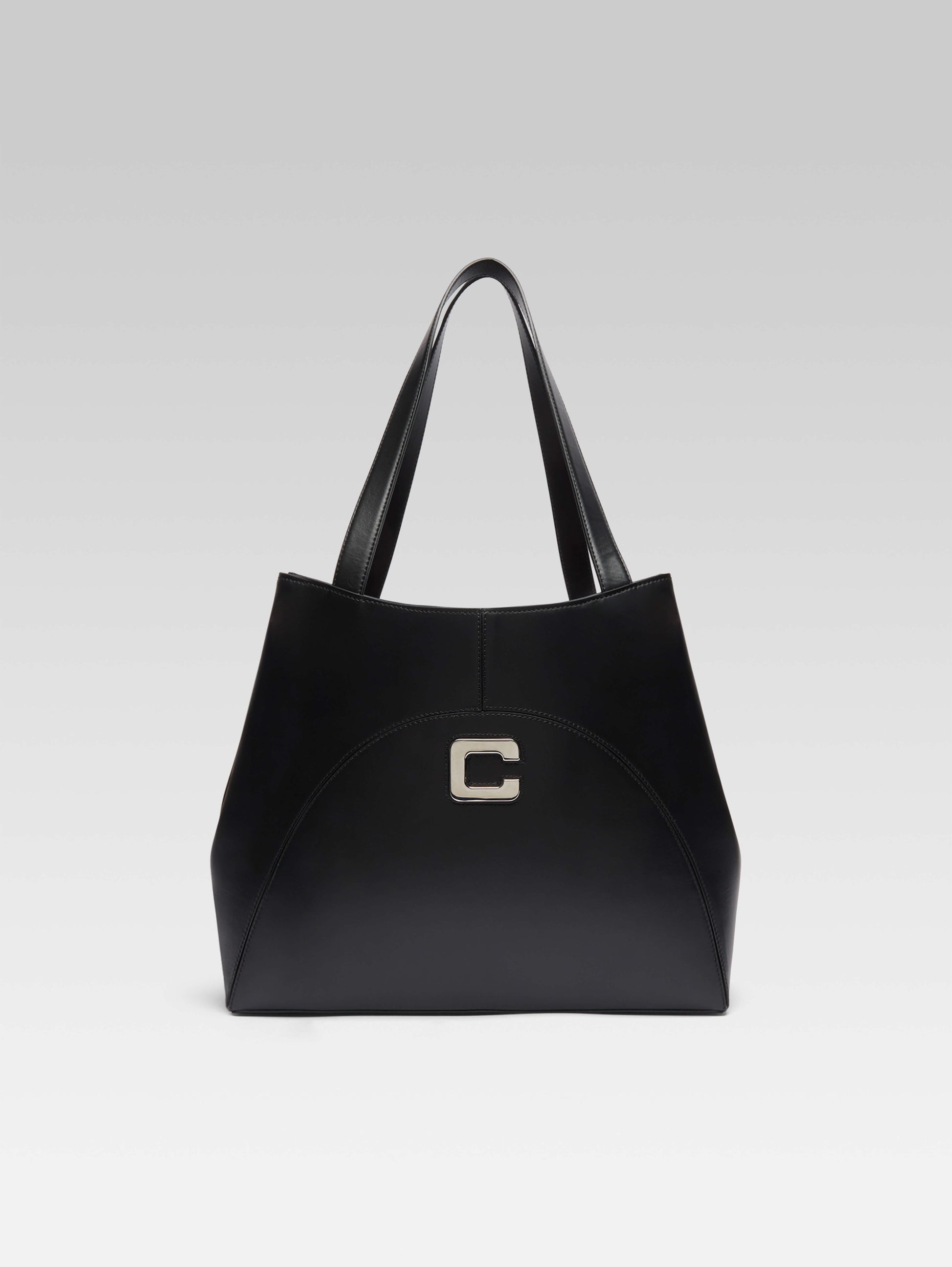 Clemenceau - Sac cabas cuir noir - Image numéro 1