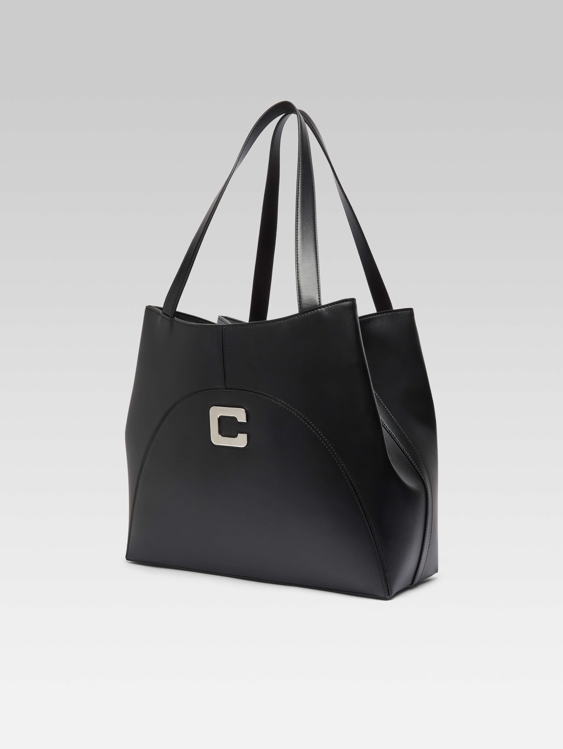 Clemenceau - Sac cabas cuir noir - Image numéro 4